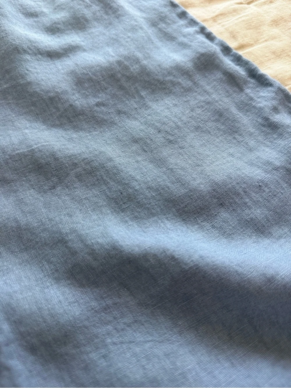 Quince Wide Leg Linen Pants Moonstone Blue Size XS 100% European Linen